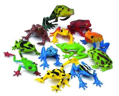 Wild Republic Frog Nature Tube, Amphibian Figures, Frog Toys, Educational Toys for Kids, 12-Piece