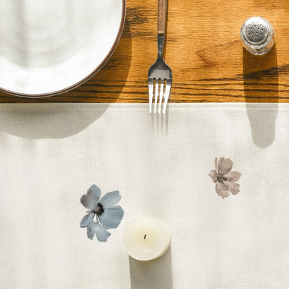 Artoid Mode Brown Poppy Floral Leaves Spring Table Runner, Seasonal Summer Kitchen Dining Table Decoration for Home Party Decor 13x108 Inch