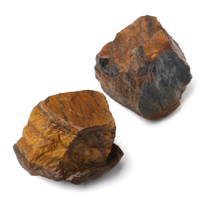 QINJIEJIE 2PCS Tiger Eye Natural Rough Healing Crystal 1.8-2.2'' Rocks Bulk Large Crystal Rocks Stones for Tumbling Cabbing Polishing Fountain Rocks DIY Decoration Handmade Gifts