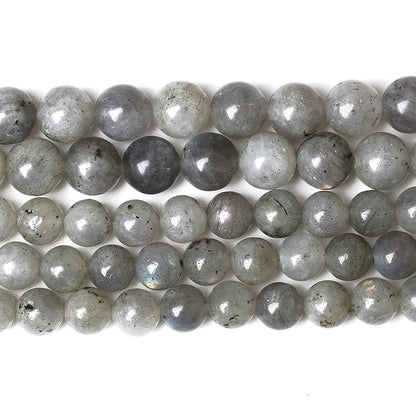 60PCS 6mm Natural Gray Labradorite Stone Beads Larvikite Round Loose Spacer Beads for Jewelry Making for Jewelry Making DIY Bracelet Necklace 15 Inch,Energy Stone Healing Power(6mm, Gray Labradorite)