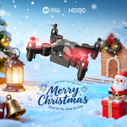 Holy Stone HS190 Foldable Mini Nano RC Drone for Kids Gift Portable Pocket Quadcopter with Altitude Hold 3D Flips and Headless Mode Easy to Fly for Beginners