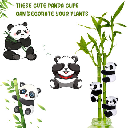 Haiabei 12Pcs Finger Panda Plush 4 inch Pandas Clips Curtain Holder Stand Note Memo Clips Photo Holder Cute Panda-s Toy Doll Finger Kids Toy,Home Decoration Plant Pots Bonsai Craft Decor