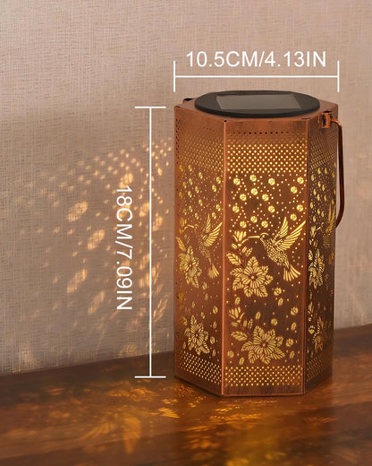 Mothers Day Gifts for Mom - Hummingbird Solar Lantern Outdoor Waterproof, Birthday Gifts for Women Grandma, Solar Lights Outdoor Garden Decor for Outside