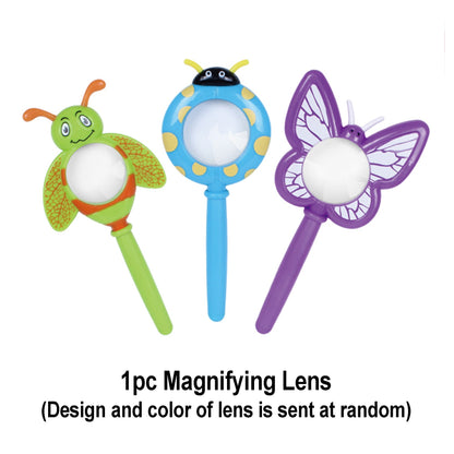 4 Real Bugs Insect Arachnid Resin Specimen STEM Set Magnifier Fun Fact Sheet Poster