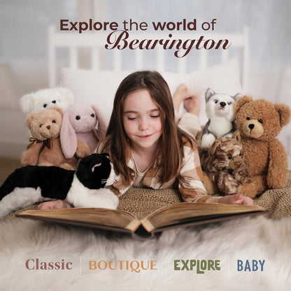 Bearington Lil' Honey Teddy Bear Stuffed Animal - 12" Brown Plush Bear Toy with Soft Fur and Classic Design - Washable Teddy Bears for Girls - Adorable Gift for Kids, Babies, and Animal Lovers