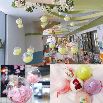 UCSAJI 25PCS Plastic Christmas Ball Ornaments, Clear Shatterproof Xmas Tree Balls, Hanging Ornament for Home Decoration