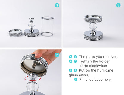 Pillar Candle Holders, Candle Holder for Pillar Candle, Candlesticks Holder, for Wedding, Dining Coffee Table, Home Centerpices, Home Decor CH00XS