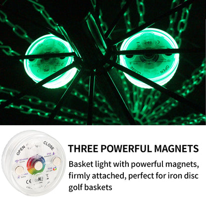 HIAARO PRO Disc Golf Basket and Disc Golf LED Light Bundle Item