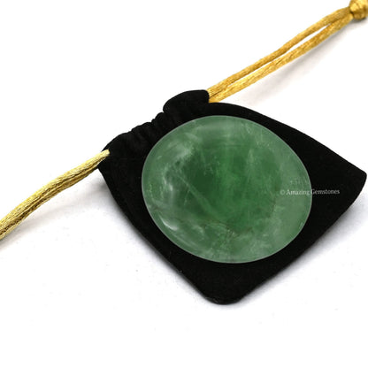 Amazing Gemstone Green Fluorite Crystals and Healing Stones - Large Palm Stone Crystals Piedra - Crystal for Good Luck, Balanced Positive Energy, Meditation - Unique Stocking Stuffers Gifts for Women
