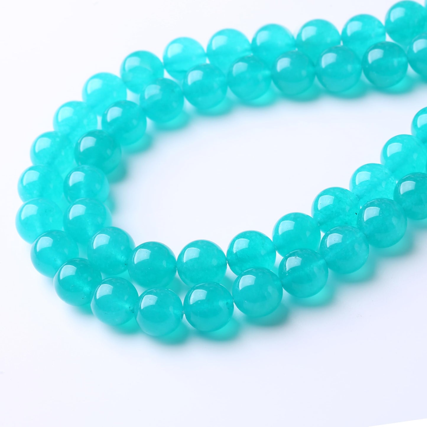 Tianhe Jade Stone Beads for Jewelry Making DIY Bracelet Necklace Jewelry Making 1 Strand 15.5inch 35PCS 10MM