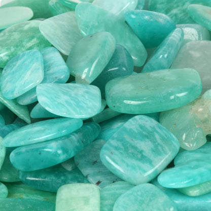 Big Brazilian Amazonite Polished Chips Crushed Tumbled Stone Crystal Healing Embellishments 100 grams