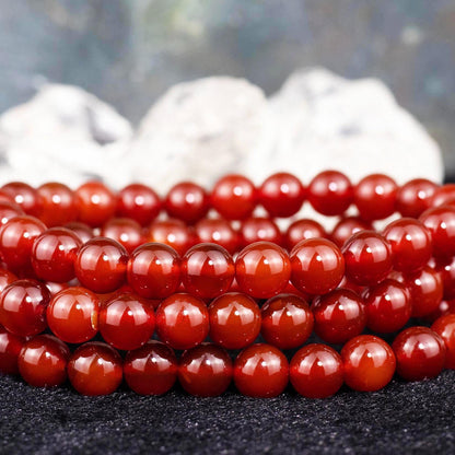 DAZCOLO 8mm Natural Gemstone Stretch Bracelet, Handmade Unisex Crystal Bracelets for Meditation, Yoga, Spiritual Healing & Positive Energy (carnelian)