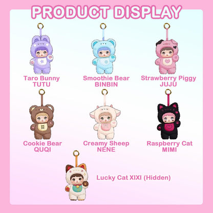 BEEMAI Nommi Loveliness Never Ends Series Plush Blind Box 6PCs (Set of 6 No Repeat) Cute Figures Collectible Toys Birthday Gifts