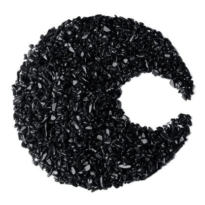 ZHIYUXI Obsidian Crystal Vase Filler Crystal Chips Stone for Decoration Succulent Plants Vase Fish Tank Gravel Crushed Crystals Chips Gemstone Polished Healing Crystals Quartz Home Decor Gem Stones