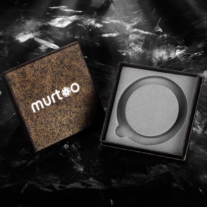 murtoo Mens Bead Leather Bracelet, Blue and Brown Bead and Leather Bracelet for Men (Blue-silver)
