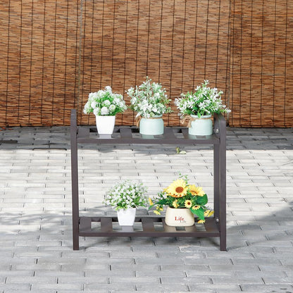 DHYGOTFUR Versatile Indoor/Outdoor Plant Stand – High-Strength Aluminum with 300 LBS Load Capacity - Ideal Decor for Patios, Gardens, Living Rooms | L21.6 x W11.8 x H22 inches