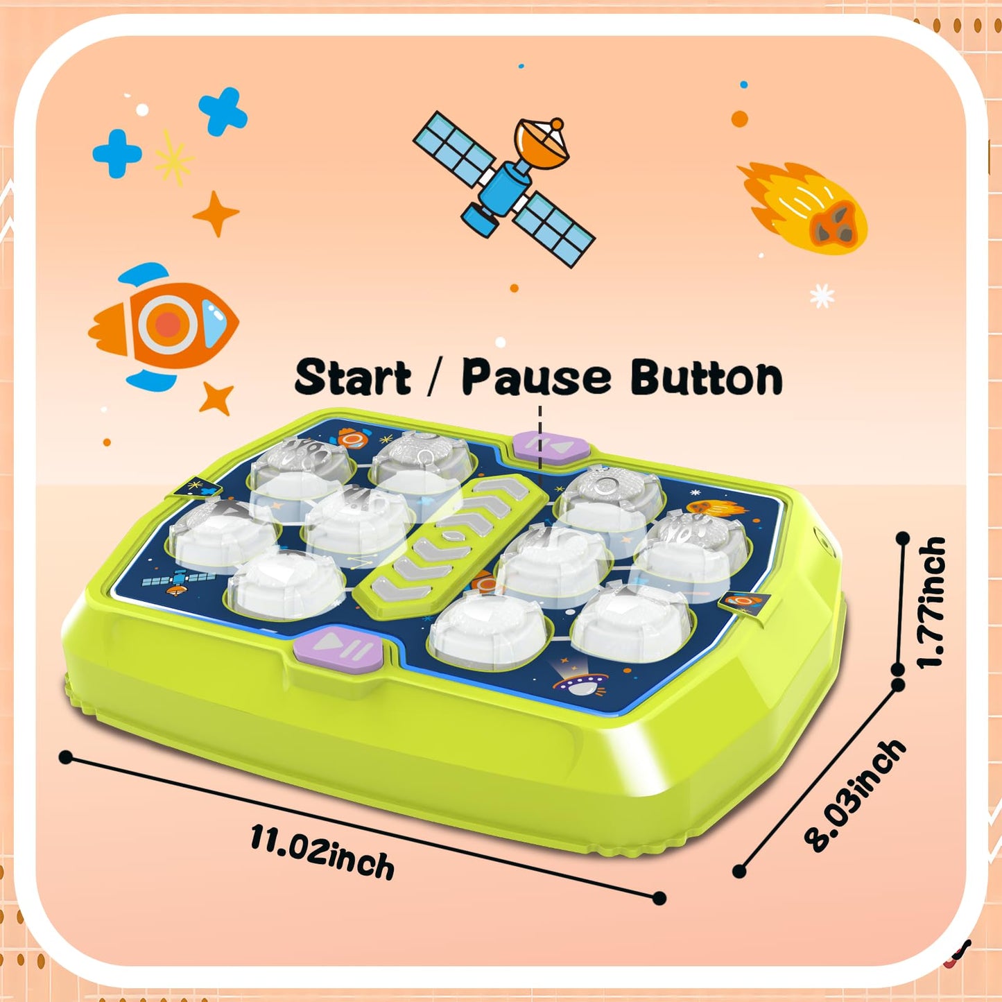 Toddlers Toys Age 3-8, Hammer Mole Game Toys for 3 4 5 6 7+ Year Old Boys with 3 Modes,Interactive Toddler Boy Girl Toys with 2 Hammers, Sound & Light, Birthday Xmas Gift for 3-10 Year Old Boys Girls