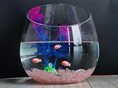 ZHIYUXI Rose Quartz Chips Fish Tank Gravel Vase Filler Stones Bulk Crushed Crystals Gemstone Polished Natural Quartz Stone Healing Crystals Glass Stones Fish Rocks