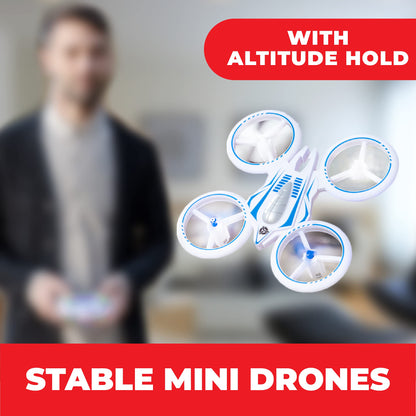 Force1 UFO 4000 Mini Drone for Kids - LED Remote Control Drone, Small RC Quadcopter for Beginners, 2.4GHz Remote Control, 360 Flips, 2 Speed UFO Flying Toy for Kids, 2 RC Toy Batteries