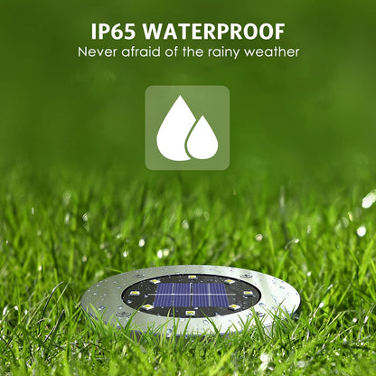 OULONGER 4.6inch Solar Lights Outdoor Waterproof,12Pack Solar Lights for Outside,Solar Garden Lights Landscape Lighting for Patio Pathway Lawn Yard Deck Driveway Walkway(White Light)