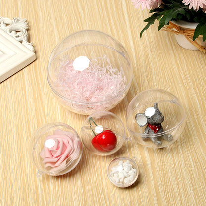 UCSAJI 25PCS Plastic Christmas Ball Ornaments, Clear Shatterproof Xmas Tree Balls, Hanging Ornament for Home Decoration