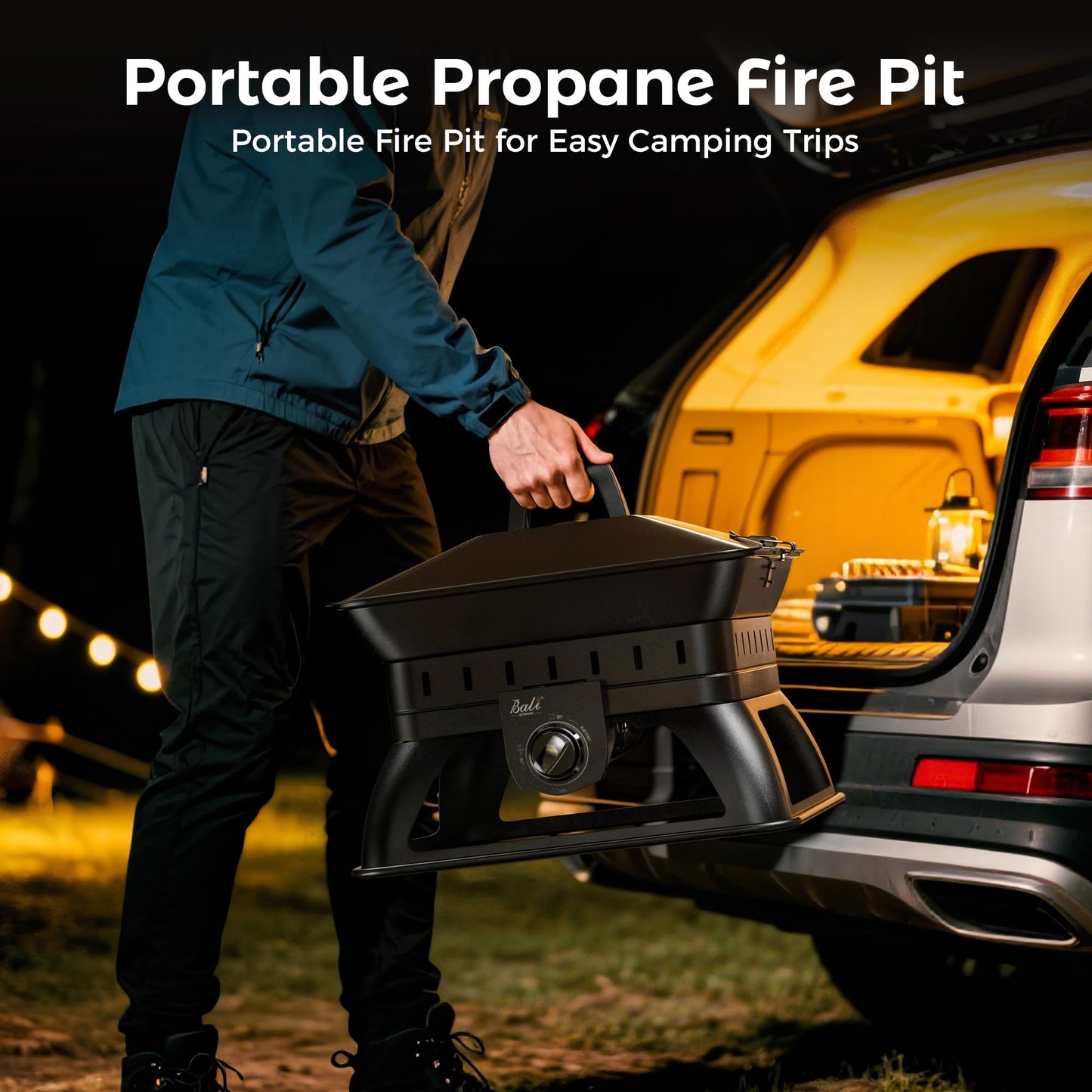 BALI OUTDOORS Propane Fire Pit Perfect for Camping Outdoor Fire Pit for Portable Firepits for Outside Outdoor Patio
