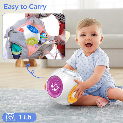 Talkfun Educational Toys for 1 Year Old Boy Girl, Learning Cube Musical Baby Toy 6-12-18 Month, Bilingual Birthday Gift for 1 Year Old Boy Girl