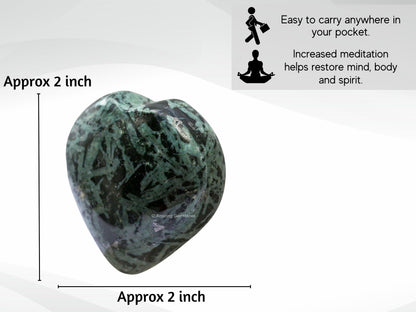 Amazing Gemstone Flower Stone Crystal Heart Palm Stone - Pocket Massage Worry Stone for Natural Body Chakra Balancing, Reiki Healing and Crystal Grid