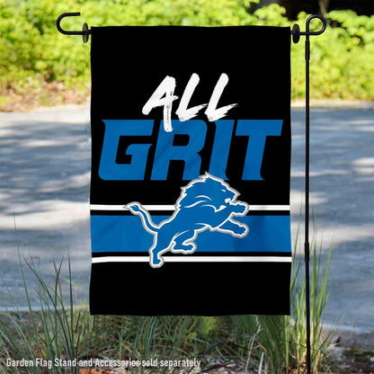 Detroit Lions All Grit Garden Flag Double Sided Banner