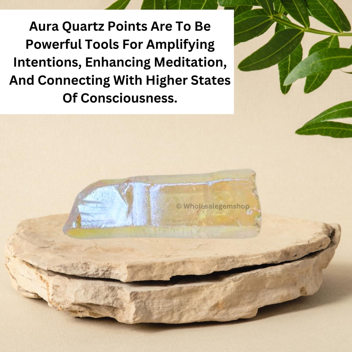 GEMSCITE 2 Pieces Angel Aura Quartz Pencil Points Raw Rough Rock Crystals and Healing Stones, Natural Rocks for Tumbling and DIY Raw Stones and Crystals