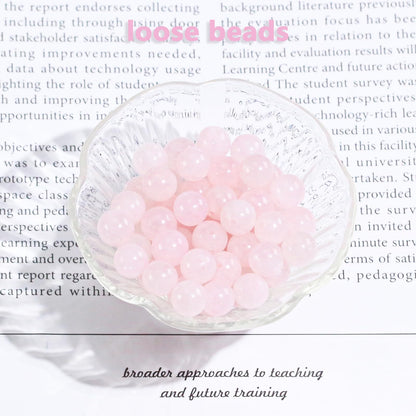 4mm Natural Gemstone Round Small Beads for Jewelry Making Pink Crystal Stone Beads for Bracelets Necklace Earrings (Rose Quartz (15"/Strand))