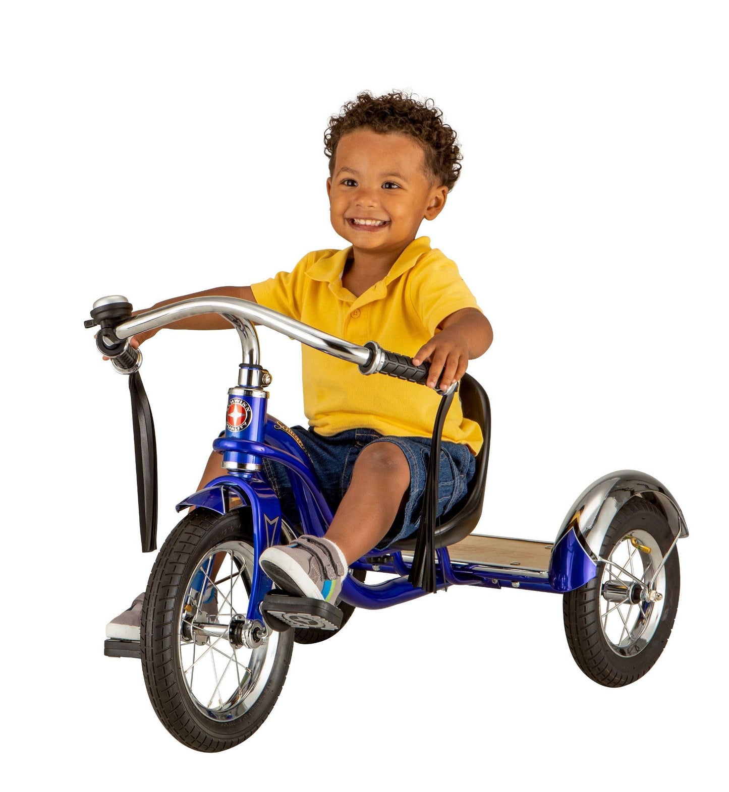 Schwinn Roadster Tricycle, 12 Inch Front Wheel Bike for Kids Ages 2-4, Low Center of Gravity, Retro Steel Frame, Adjustable Seat Grows with your Child, Rear Deck, Tricycle for Toddlers