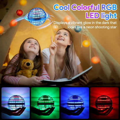 Flying Orb Ball Toys 2025, Soaring Hover Boomerang Spinner Hand Controlled Mini Drone Cosmic Globe Spinning Kids Adults Outdoor Fly Toy Birthday Gift Cool for Boys Girls 6 7 8 9 10 11 12 Year(Blue)