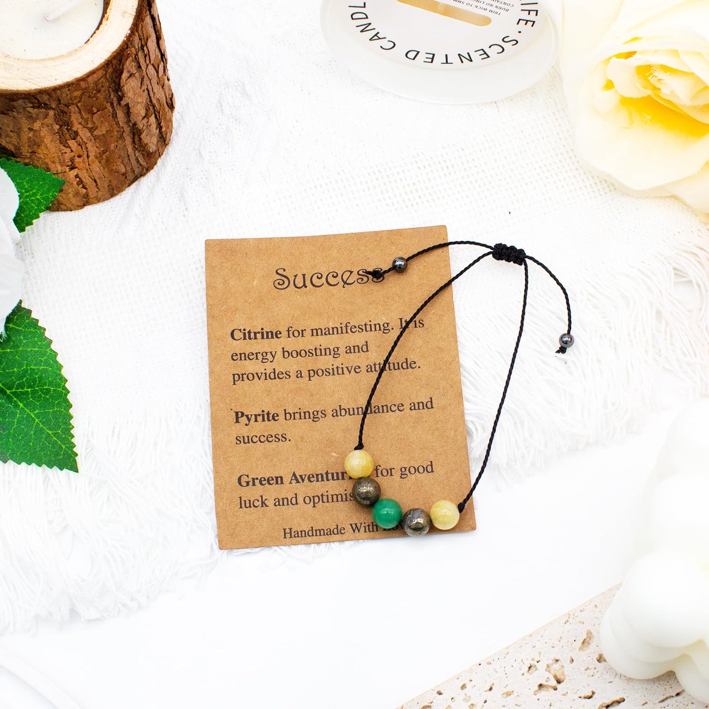 yfstyle Healing Spiritual Crystal Bracelets Anxiety Relief Bracelets Empath Protection Bracelet for Women Men Jewelry Gifts-Success