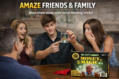 Jim Stott’s Ultimate Money Magic Kit – 150+ Easy Magic Tricks for Kids, Teens & Adults – Learn Coin Vanishes, Money Tricks & Illusions – Beginner Friendly Magic Set with Video Tutorials