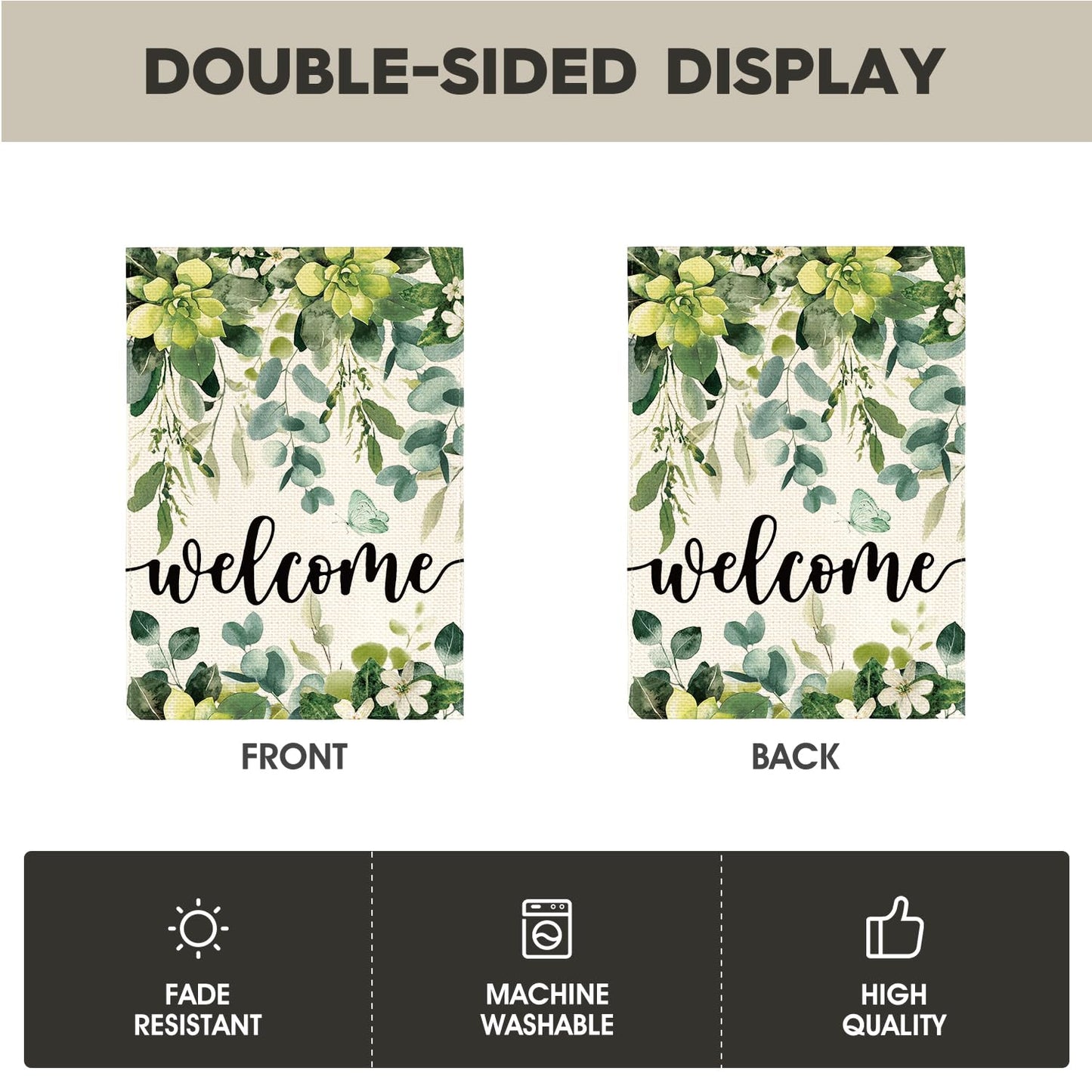 AVOIN colorlife Set of 12 Seasonal Holiday Garden Flag 12x18 Inch Double Sided Outside, Welcome Farmhouse Yard Outdoor Flag
