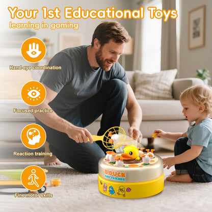 BDUCK+ Board Games for Toddlers, Kids Toys Jumping Ducks Game for Kids 4-8, 2 Players Family Board Game Interactive Educational Toy for Boys Girls, Birthday Gifts for Age 3 & Up