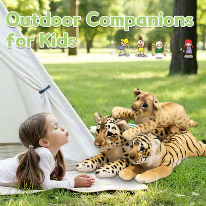 VYUSIT Tiger Stuffed Animal Large Stuffed Tiger Plush Jungle Stuffed Animal Soft Baby Plush Tiger Stuffy Simulation Cute Plushie Toys Birthday for Kids Boys 16"