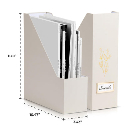 ZICOTO Beautiful Magazine Holder Set Of 3 - Sturdy File Holder to Organize Your Desk Or Shelves - The Perfect Office Storage to Effortlessly Organize Your Paperwork/Files, Magazines, Books Or Binders