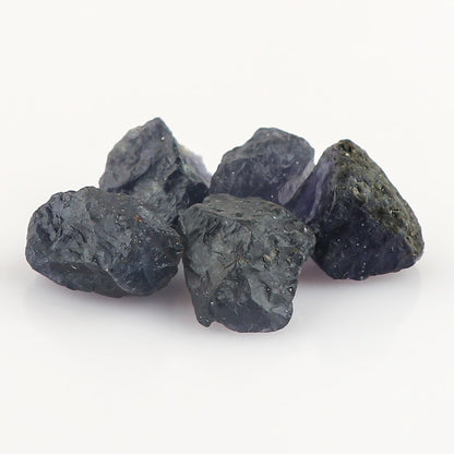 CRYSTALINES 5pcs, Wholesale Natural Raw Blue Iolite Gemstone, Untreated Rough Stone, Bulk Loose Supplies, DIY Crafts, Jewelry Making, Healing Crystals, Wire Wrapping, Birthstone, Gem Collection