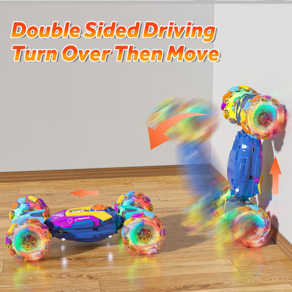 Gesture Sensing Remote Control Stunt Car - Boys Toys Age 6-8-12, 4WD Hand Controlled RC Twist Car with Light & Music, Cool Birthday Presents and Ideas Gifts for Boys Kids Age 7 9 10 11 12 Years Old