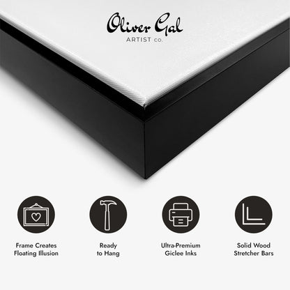 The Oliver Gal Artist Co. Typography Wall Art Canvas Prints Empowered Women Quotes and Sayings Woman Rise Home Décor, 12" x 12", Black Floating Frame