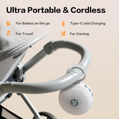 Portable Sound Noise Machine for Baby Kids Adult with 21 Natural Soothing Sounds, Memory Function, 32 Levels of Volume, Powerful Battery, Noise Canceling, Sleep Sound Timer Therapy for Home, Travel