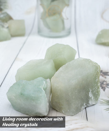Green Jade Rough Gemstones For Jewelry Making, Raw Stones and Crystals Bulk, Tumbling Bulk, Polishing, Cabbing, Lapidary, Fountain Rocks, Decoration, Wire Wrapping, Gem Mining, Reiki Healing 1 lb