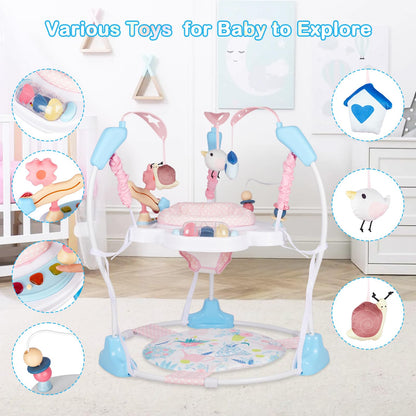 Otrolepota Baby Activity Center, Infant Jumpers and Bouncers with Music, Lights, Infant Toys, 360°Rotating Seat, 3 Adjustable Heights, Baby Play and Learning Center for 6+ Months