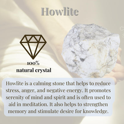 XIANNVXI Howlite 1.8-2.2" Large Raw Crystals and Healing Stones Natural Rough Crystal Rocks for Decor Gifts Tumbling Cabbing Polishing Fountain Rocks 1PCS
