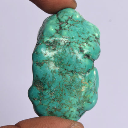 GEMHUB Rough Turquoise Healing Crystal Approximate 256 Ct Untreated Blue Turquoise, Certified Raw Blue Unheated Turquoise, Natural Turquoise Gemstone DP-642