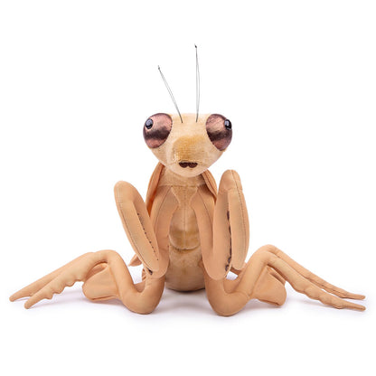 ZHONGXIN MADE Large Brown Mantis Plush Toy - Realistic Brown Praying Mantis Stuffed Animals 15in, Lifelike Soft Big Wings Insect Toys Real Plushie Toy, Unique Plush Gift Collection for Kids
