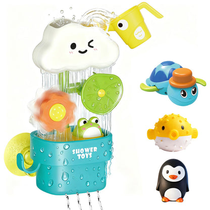 Sitodier Bath Toys for Toddlers 1-3,Baby Waterwheel Bathtub Toy with Suction Cup,Kids Bath Tub Shower Playset,Infant Bathtime Fun Xmas Birthday Gift for 12-18 Months 1 2 3 4 Years Old Baby Girls Boys
