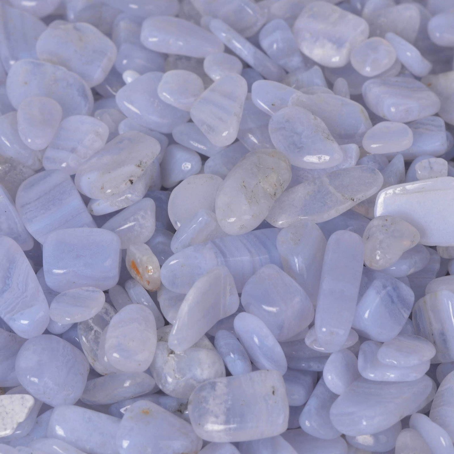 Natural Blue Lace Agate Polished Chips Crushed Tumbled Stone Crystal Healing Embellishments 100 grams
